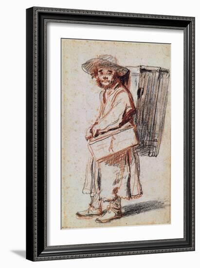 Study of a Pedlar from the Auvergne-Jean Antoine Watteau-Framed Giclee Print