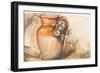 Study of a Pottery Jug [recto]. Dated: c. 1842. Dimensions: overall: 9.2 x 14.9 cm (3 5/8 x 5 7/...-John Everett Millais-Framed Premium Giclee Print