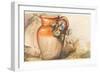 Study of a Pottery Jug [recto]. Dated: c. 1842. Dimensions: overall: 9.2 x 14.9 cm (3 5/8 x 5 7/...-John Everett Millais-Framed Premium Giclee Print