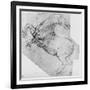 'Study of a Rearing Horse', c1480 (1945)-Leonardo Da Vinci-Framed Giclee Print