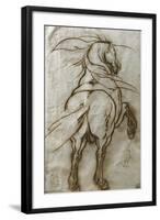 Study of a Rearing Horse, with a Subsidiary Study of the Same and a View of a Town-Jacques Callot-Framed Giclee Print