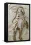 Study of a Rearing Horse, with a Subsidiary Study of the Same and a View of a Town-Jacques Callot-Framed Stretched Canvas