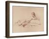 Study of a Reclining Female Nude, 1885-Mihaly von Zichy-Framed Giclee Print