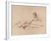 Study of a Reclining Female Nude, 1885-Mihaly von Zichy-Framed Giclee Print