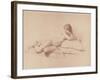 Study of a Reclining Female Nude, 1885-Mihaly von Zichy-Framed Giclee Print