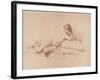 Study of a Reclining Female Nude, 1885-Mihaly von Zichy-Framed Giclee Print