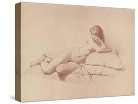 Study of a Reclining Female Nude, 1885-Mihaly von Zichy-Stretched Canvas