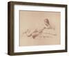 Study of a Reclining Female Nude, 1885-Mihaly von Zichy-Framed Giclee Print