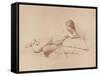 Study of a Reclining Female Nude, 1885-Mihaly von Zichy-Framed Stretched Canvas