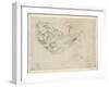 Study of a Recumbent Male Figure, Recto-Michelangelo Buonarroti-Framed Giclee Print