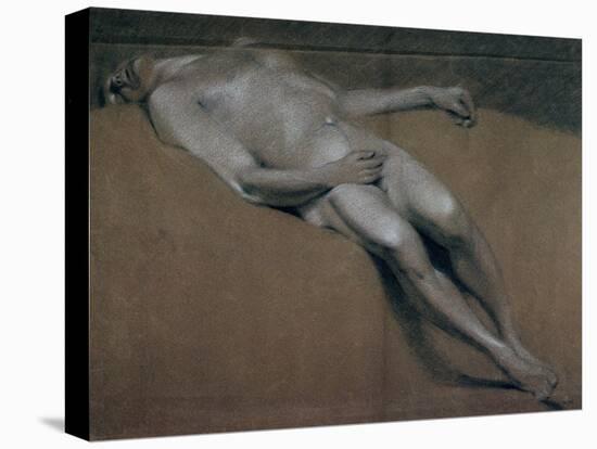 Study of a Recumbent Male Nude-John Constable-Stretched Canvas
