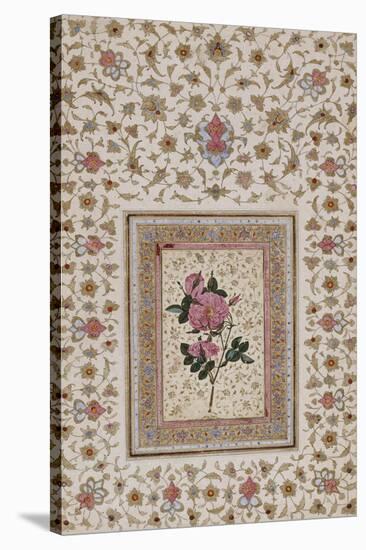 Study of a Rose. Zand Persia, 18th Century-null-Stretched Canvas