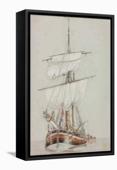 Study of a Sailing Ship-John Wilson Carmichael-Framed Stretched Canvas