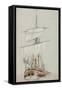 Study of a Sailing Ship-John Wilson Carmichael-Framed Stretched Canvas