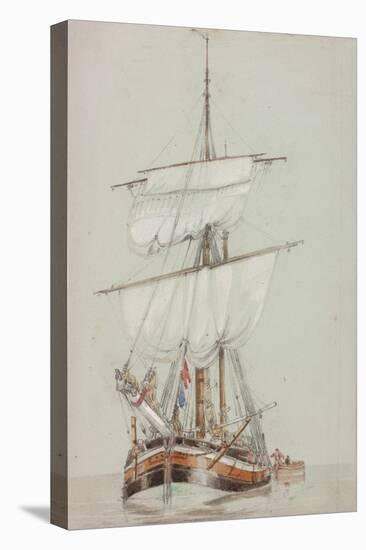 Study of a Sailing Ship-John Wilson Carmichael-Stretched Canvas