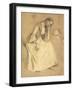Study of a Seated Girl-Charles West Cope-Framed Giclee Print