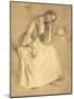 Study of a Seated Girl-Charles West Cope-Mounted Giclee Print