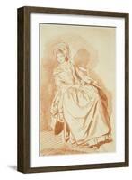 Study of a Seated Lady-Louis Rolland Trinquesse-Framed Giclee Print