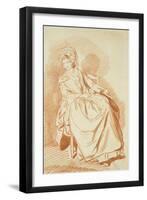 Study of a Seated Lady-Louis Rolland Trinquesse-Framed Giclee Print