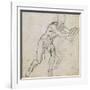 Study of a Seated Male Nude, C.1511-Michelangelo Buonarroti-Framed Giclee Print