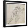 Study of a Seated Male Nude, C.1511-Michelangelo Buonarroti-Framed Giclee Print