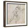 Study of a Seated Male Nude, C.1511-Michelangelo Buonarroti-Framed Giclee Print