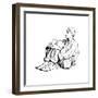 Study of a Seated Man, 1895-Henry Stacy Marks-Framed Giclee Print
