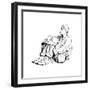 Study of a Seated Man, 1895-Henry Stacy Marks-Framed Giclee Print