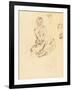 Study of a Seated Woman, 1897-Alphonse Mucha-Framed Giclee Print