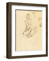 Study of a Seated Woman, 1897-Alphonse Mucha-Framed Giclee Print