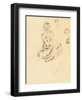 Study of a Seated Woman, 1897-Alphonse Mucha-Framed Giclee Print