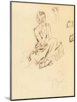 Study of a Seated Woman, 1897-Alphonse Mucha-Mounted Giclee Print