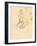 Study of a Seated Woman, 1897-Alphonse Mucha-Framed Giclee Print