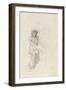 Study of a Seated Woman (Pencil on Paper)-John Melhuish Strudwick-Framed Giclee Print