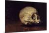 STUDY OF A SKULL - 1883 - OIL/CARDBOARD. Location: BANCO EXTERIOR-COLECCION, MADRID, SPAIN-Joaquin Sorolla-Mounted Poster