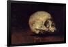 STUDY OF A SKULL - 1883 - OIL/CARDBOARD. Location: BANCO EXTERIOR-COLECCION, MADRID, SPAIN-Joaquin Sorolla-Framed Poster