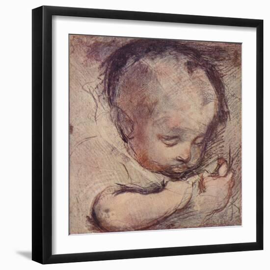 Study of a Sleeping Baby, c16th century, (1903)-Federico Barocci-Framed Giclee Print