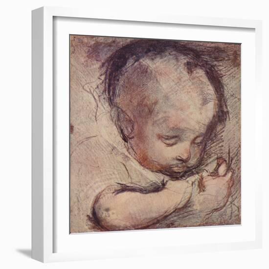 Study of a Sleeping Baby, c16th century, (1903)-Federico Barocci-Framed Giclee Print