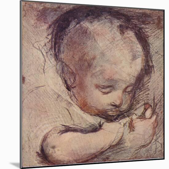 Study of a Sleeping Baby, c16th century, (1903)-Federico Barocci-Mounted Giclee Print