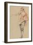 Study of a Standing Dancer with an Outstretched Arm, 1710-Jean Antoine Watteau-Framed Giclee Print