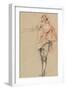 Study of a Standing Dancer with an Outstretched Arm, 1710-Jean Antoine Watteau-Framed Giclee Print