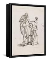 Study of a Standing Male Nude and Seated Female Nude-Pelagio Palagi-Framed Stretched Canvas