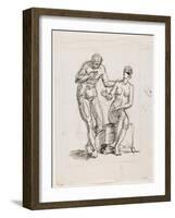 Study of a Standing Male Nude and Seated Female Nude-Pelagio Palagi-Framed Giclee Print