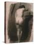 Study of a Standing Nude Woman, 1863-66 (Charcoal on Paper)-Thomas Cowperthwait Eakins-Stretched Canvas