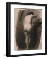 Study of a Standing Nude Woman, 1863-66 (Charcoal on Paper)-Thomas Cowperthwait Eakins-Framed Giclee Print