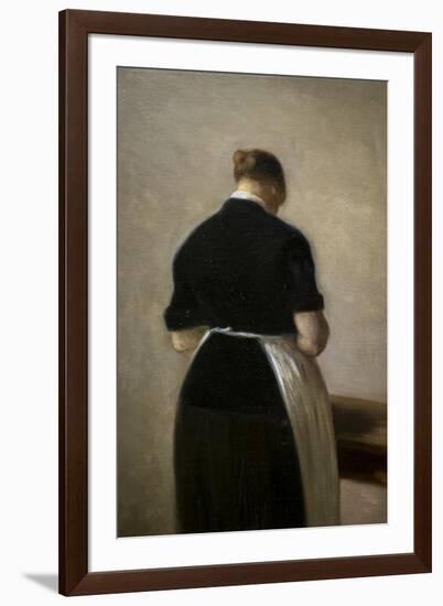 Study of a standing woman, back view, 1884-88-Vilhelm Hammershoi-Framed Giclee Print