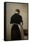 Study of a standing woman, back view, 1884-88-Vilhelm Hammershoi-Framed Stretched Canvas