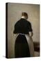 Study of a standing woman, back view, 1884-88-Vilhelm Hammershoi-Stretched Canvas