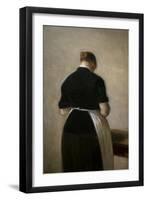 Study of a standing woman, back view, 1884-88-Vilhelm Hammershoi-Framed Giclee Print