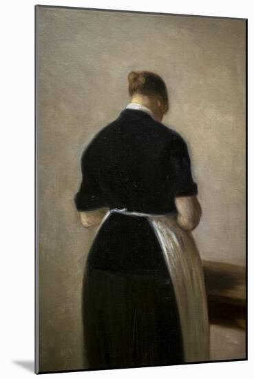 Study of a standing woman, back view, 1884-88-Vilhelm Hammershoi-Mounted Giclee Print